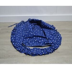 Longaberger Liner For a Basket Blue with White Flowers